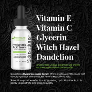 Skinsations Hyaluronic Acid Serum - 1oz Ingredients