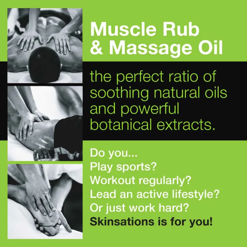 Skinsations Hemp Oil Massage and Muscle Rub 8oz