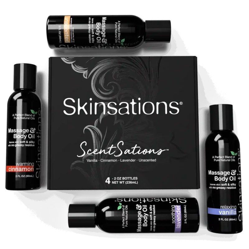 Skinsations Massage Oil Variety Pack - 4ct / 2oz