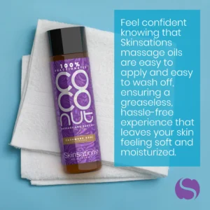 Skinsations COCONUT massage & body oil with fractionated coconut oil - Cashmere Soul fragrance