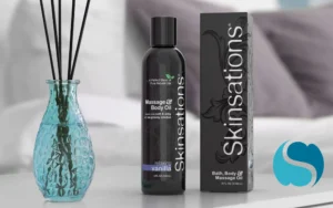 Skinsations vanilla massage and body oil for couples safe for private areas
