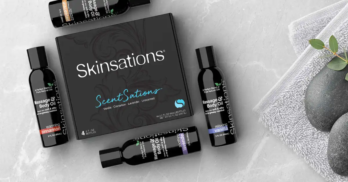 Skinsations - Massage Oil Variety Pack - Scented Massage Oils